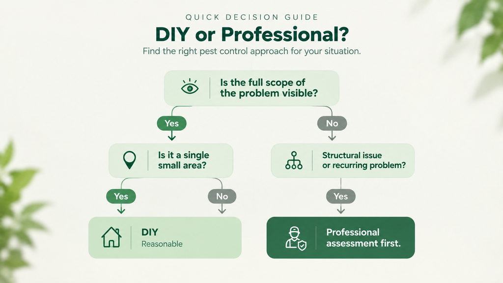 DIY vs Professional Pest Control: When Each Makes Sense